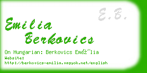 emilia berkovics business card